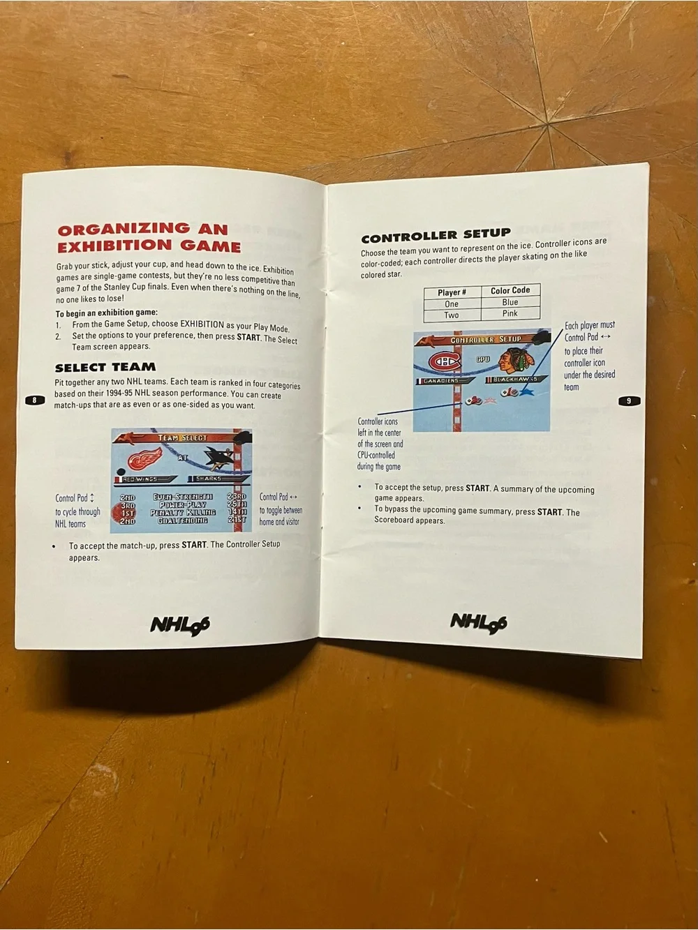 Authentic Vintage SNES NHL 96 Instruction Manual